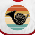 thumbnail image 4 of Inktastic French Horn Retro Music Sunset Boys or Girls Baby Bib, 4 of 4