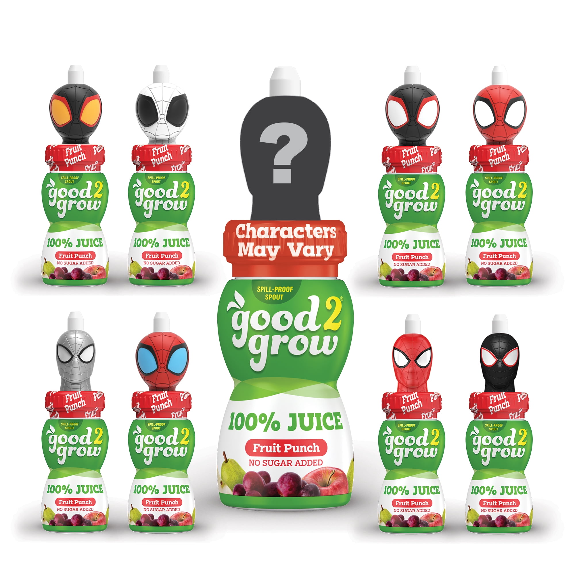 good2grow Marvel's Spider-Man 6oz 100% Fruit Punch Juice Single Serve (Character Tops Vary, Exact Item may not be Pictured)
