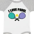thumbnail image 4 of Inktastic I Love Padel Sports Quote Girls Baby Bodysuit, 4 of 5