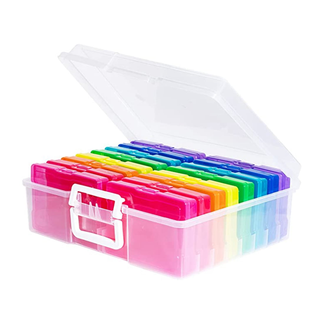 Casi Photo Storage Box Foto Keeper 16 scatole di plastica Photo Storage Organizer Suit 