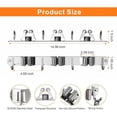 thumbnail image 7 of SUTRAME Mop and Broom Holder Wall Mount, Upgraded Broom Organizer Wall Mount, Stainless Steel Broom Hanger Wall Mount for Home Kitchen Garden Laundry Garage (3 Racks with 4 Hooks), 7 of 7