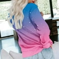 thumbnail image 5 of pbnbp Fall Sweater for Women 2023 Trendy Ombre Tie Dye Long Sleeve Pullover Casual Loose Fit Color Thin Crewneck Sweatshirts, 5 of 5