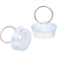 thumbnail image 1 of Tapón de goma para fregadero, tapón de drenaje, ajuste azul transparente, 29-31 mm con anillo colgante para bañera, cocina y baño, 3,25 x 1,2 x 2,75 cm, transparente, 2 unidades ShuxiuWang 8390613656735, 1 of 1
