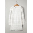 thumbnail image 6 of Chic White Lace Mini Dress with Long Puff Sleeves and Round Neck for Daily Occasions - [ZhiHiMeRi] | M, 6 of 12