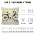 thumbnail image 5 of Shangniulu  Canvas Throw Pillow Cover Shell for Couch Sofa Home Decoration City Buildings Brown Bicycles Wheels 18 X 18 Inches, 5 of 5