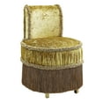 thumbnail image 2 of Charming Button Gold Vanity Stool - Bedroom Addition Sumptuous With Seat Rich, 2 of 5