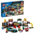 thumbnail image 3 of LEGO City Custom Car Garage 60389, Toy Garage Building Set with 2 Cutomizable Cars, Pretend Play Mechanic Toy with 4 Mini Figures, Birthday Gift Idea for Boys, Girls, Kids Who Love Cars Age 6+, 3 of 9
