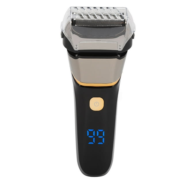 Men Cordless Shaver, Grooming Beard Trimmer Digital Display Electric Face for Mustache Hair