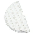 thumbnail image 4 of 35.4in Christmas Tree Skirt Round Shape Soft Comfortable White Christmas Tree Stand Mat for Home Store, 4 of 21