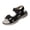 Black, variant on Adjustable Strap Platform Sport Sandals, Orthopedic Wide Sandals Strappy Arch Support Flat Wedge Sandals Women Open Toe Ankle Strap Comfortable Platform Slip-On Walking Shoes, Gray 9