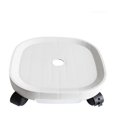 thumbnail image 1 of pitrice Plateau de Pot Portable de Remplacement Couleur Unie Rectangulaire Réutilisable Lavable Support de Vase pour Bureau Balcon avec Frein Blanc Taille 3, 1 of 9