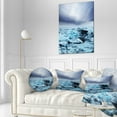 thumbnail image 3 of Designart Beautiful Melting Glacier in Iceland - Landscape Printed Throw Pillow - 12x20, 3 of 5