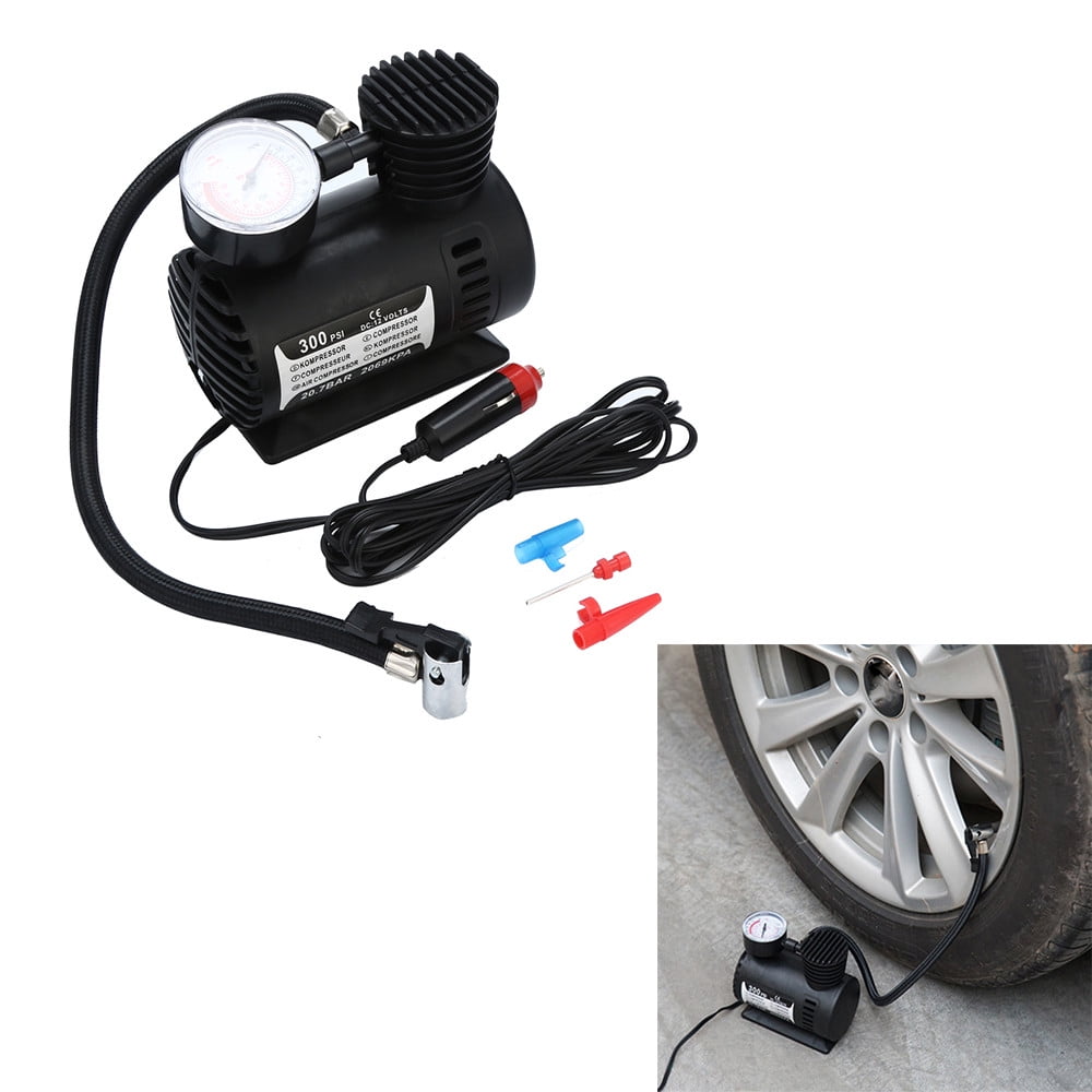 12V Portable Mini Air Compressor 300 PSI Car Van Bike Tyre