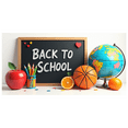thumbnail image 1 of Colorful Back to School Welcome Banner with Apple Basketball Pencils Globe Elements Backdrop Party Decorations for School Events Classroom Decor First Day of School Celebrations, 1 of 4