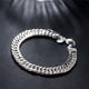 thumbnail image 2 of Pulsera de cadena sólida cuadrada de Plata de Ley 925 Noble para mujeres y hombres, abalorio para regalo de fiesta, joyería de moda para boda, envío gratis, 2 of 2