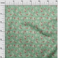 thumbnail image 3 of oneOone Cotton Poplin Sea Green Fabric Floral Sewing Craft Projects Fabric Prints By Yard 56 Inch Wide, 3 of 4