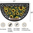 thumbnail image 4 of Sunflower Print Doormat Half Round Door Mat for Front Door Non-Slip Welcome Entrance Way Rug Indoor Decorative Floor Mat Low-Profile Easy Clean (20x31 inches, Sunflower), 4 of 6