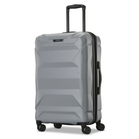 American Tourister Armour XLT Hardside Medium Checked Luggage with Spinner Wheels - Grey