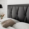 thumbnail image 5 of ipormis Queen Size Metal Platform Bed Frame,Faux Leather Button Tufted Headboard&12" Underbed Storage, No Box Spring Needed, Easy Assembly, Black, 5 of 8