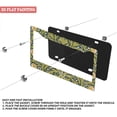 thumbnail image 3 of 1Pack License Plate Frames with Vintage Floral Pattern Includes Screws & Caps Full Accessories Included Size 6.3x12.2inch(16x31cm), 3 of 8