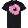 thumbnail image 3 of Inktastic Heart Shaped Donut with Pink Icing and Sprinkles T-Shirt, 3 of 5
