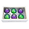 thumbnail image 2 of Kurt Adler 80MM Peacock Glass Ball Ornaments, 6-Piece Box; 2 Assorted Ornaments - 3.15", 2 of 2