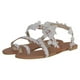 thumbnail image 5 of Sandalias planas de boda AURIGATE para mujer, sandalias blancas de encaje, sandalias de playa, sandalias blancas para vestido de fiesta de boda., 5 of 5