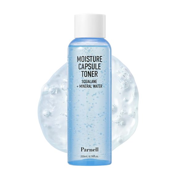 Parnell Squalane Mineral Water Moisture Capsule Toner 200Ml / 6.76 Fl.Oz. | Hydrating Toner For Face Skin Barrier Toner Korean Skin Care Korean Beauty