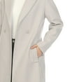 thumbnail image 5 of White Mark Women's Long Sleeve Classic Double-Breasted Walker Coat, 5 of 6