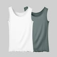 thumbnail image 2 of fatyb Womens Plus Size Tank Top Round Neck Comfy T Shirts Soft Sleeveless Ladies Lounge Blouses Pack of 2, 2 of 3