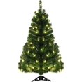 thumbnail image 1 of Goplus 4ft Pre-Lit Christmas Tree, Artificial PVC Xmas Tree with 100 Warm White LED Lights and Stable Triangular Stand, Ideal for Home Office Shop Decoration, 1 of 8