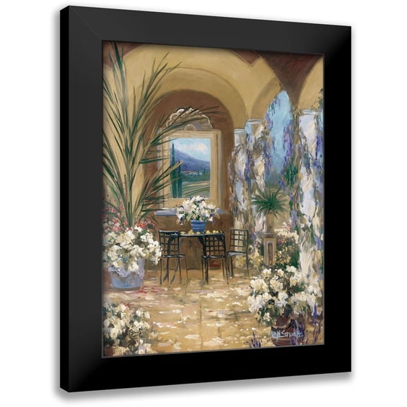 Stevens, Allayn 12x14 Black Modern Framed Museum Art Print Titled - The Veranda 1