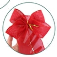 thumbnail image 4 of 6pc Christmas Decorations Bows Handmade Christmas Decorations Small Bows For Christmas Tree Decorations, 4 of 4