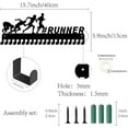 thumbnail image 2 of Runner Medal Holder Medal Hanger Display Rack Sports Metal Hanging Awards Iron Mount Decor Awards with 20 Hooks for Wall Home Badge Race Runner Marathon Medalist Black 15.7 x 5.9Inch, 2 of 7