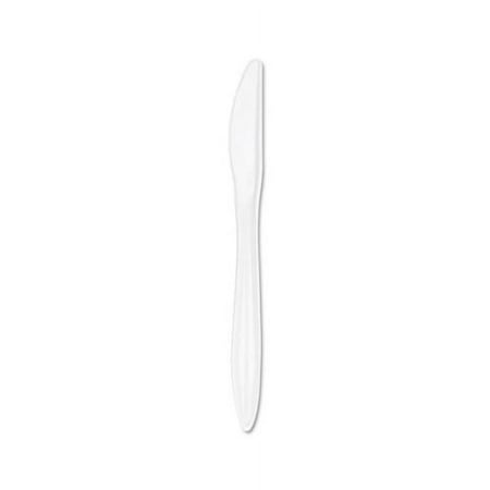 Dart Style Setter Mediumweight Plastic Knives, White, 1000/Carton -DCCK6BW