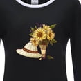 thumbnail image 4 of Pompotops Mode T-shirt Blouse à Manches Longues Col Rond Imprimé Décontracté pour Femmes, 4 of 4