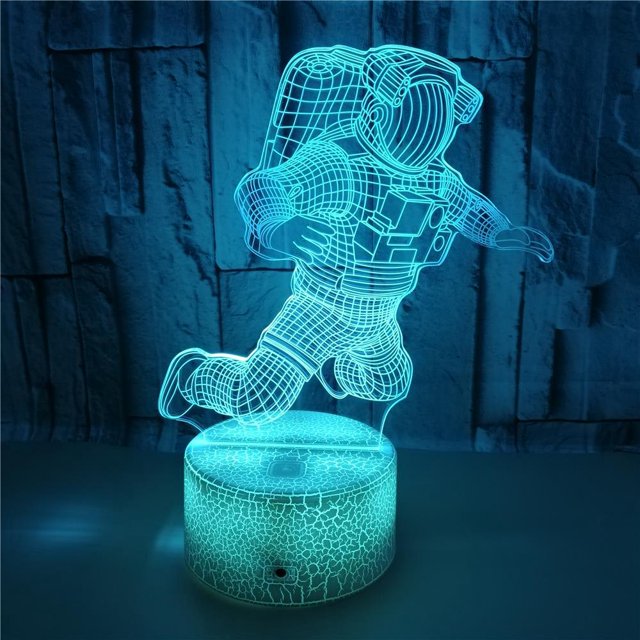 ZHAOCHENG Lámpara de ilusión óptica 3D de astronauta, luz nocturna LED EASEHOME, lámpara de noche con ilusión óptica, lámpara de noche táctil de 7 colores, lámpara de mesa para dormitorio, luz nocturn