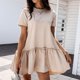 thumbnail image 4 of Summer Dress Short Sleeve Loose Female Women Round Neck Dress for Shopping, 4 of 5