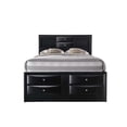thumbnail image 4 of Acme Furniture Ireland Queen Bed with Storage in Black Rubberwood, Multiple Sizes, 4 of 9