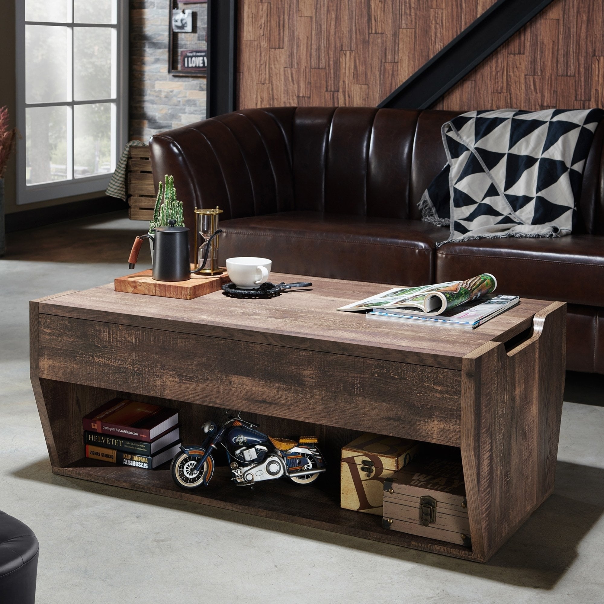 Furniture Of America Rere Rustic Oak Lift Top Coffee Table Furniture Of America Rere Rustic Oak Lift Top Coffee Table