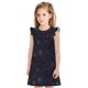 thumbnail image 1 of Fotbe Copper-Gold Gloss Outline Chrysanthemum Vestido de Dormir para Niñas de 3 a 10 Años, Mangas Cortas, Estilo Princesa, Pijama Camisón con Mangas Voladas-X-Large, 1 of 6