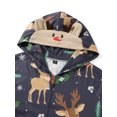 thumbnail image 4 of Pijama De Navidad Mono Casual Con Cremallera Estampado De Alce De Manga Larga Y Sombrero; Papá M, 4 of 4