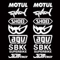 thumbnail image 1 of Juego de pegatinas reflectantes para casco de motocicleta, calcomanías para tanque, YAMAHA Tmax, Honda HRC, Suzuki, Kawasaki, Ninja, Vespa, Harley qym unisex, 1 of 2