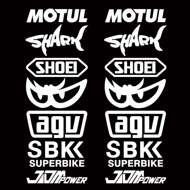 Juego de pegatinas reflectantes para casco de motocicleta, calcomanías para tanque, YAMAHA Tmax, Honda HRC, Suzuki, Kawasaki, Ninja, Vespa, Harley qym unisex