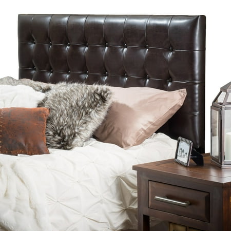 Lucca Tufted Bonded Leather King Cal Headboard