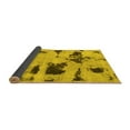 thumbnail image 2 of Ahgly Company Indoor Round Abstract Yellow Modern Area Rugs, 4' Round, 2 of 4