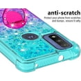 thumbnail image 3 of Glitter Case for Motorola Moto G Play (2023)/ G Power 2022/ G Pure, Bling Sparkle Colorful Gradient Quicksand Soft TPU Liquid Cover with Ring Stand for Moto G Play (2023) JB-Green Purple, 3 of 14