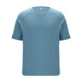 thumbnail image 3 of WAENQINLA Men's Big & Tall V Neck T-Shirts Raglan Short Sleeve Tees Shirt Plus Size Summer Casual Loose Lightweight Basic Tops Light Blue 2XL-Large, 3 of 8