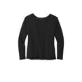 thumbnail image 3 of MERCER+METTLE Women's Stretch Drop Shoulder Pullover | Lightweight Knit Sweater, Long Sleeve Crewneck for Work & Casual Wear - Deep Black S, 3 of 4