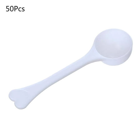 

50pcs 3g Long Handle Measuring Spoon Milk Powder Spoons Coffee Teaspoon Protein Powder Scoop Kitchen Seasoning Spoons